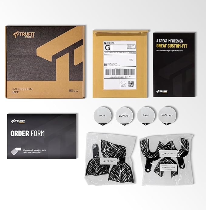 TRUFIT - Custom Sports Mouthguard, Football Mouth Guard, Custom Fit Mouth Guard, Boxing, Lacrosse, Hockey, MMA, Football, Dental Mouthpiece, Adult & Youth, Durable, BPA-Free, Slim, Comfortable Fit