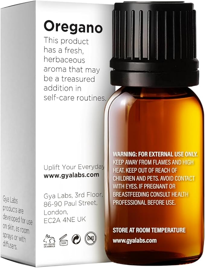 Gya Labs Oregano Essential Oil - 0.34 Fl Oz - for Hair, Skin, Diffuser, Aromatherapy & DIY Candle Making Scent
