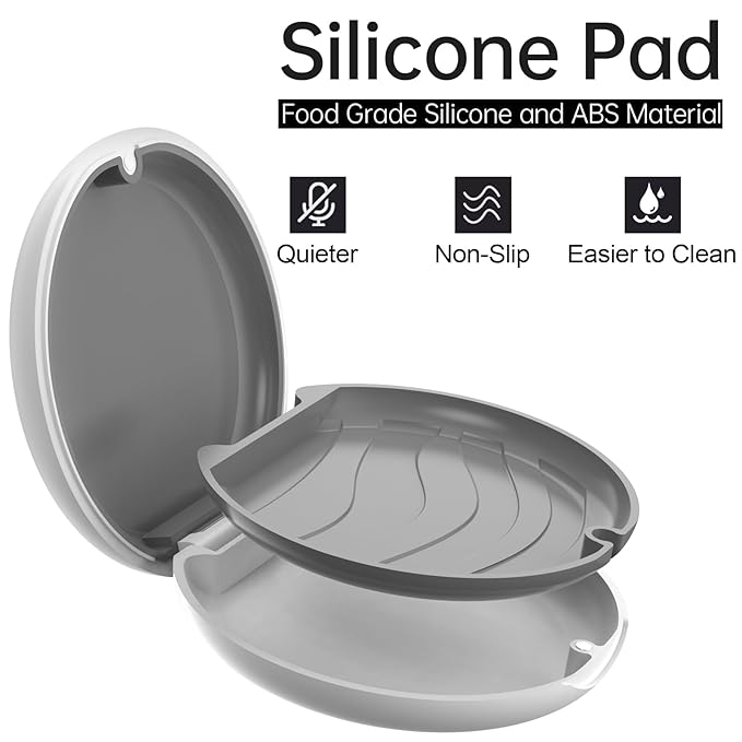 Retainer Case, Slim Aligner Case Compatible with Invisalign, Cute Retainer Box with Silicone Pad, White