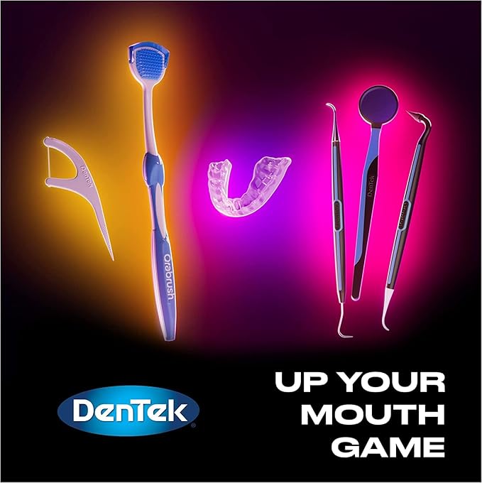 DenTek Triple Clean Advanced Clean Floss Picks, No Break & No Shred Floss, 20 Count (Pack of 4)