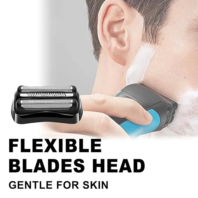 21B Series 3 Electric Shaver Replacement Head Compatible with Braun Series 3 Foil Shaver Replacement Heads 21b 3010s, 3040s,5409,etc for Braun Part 21b