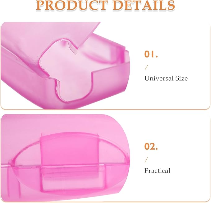 SOIMISS 50pcs Toothbrush Cover: Portable Holder Container - Toothbrush Case - Universal Cap For Protection