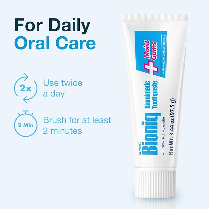 Bioniq Plus Biomimetic Toothpaste with 20 Percent Hydroxyapatite for Teeth and Gums I Clinically Tested I 3.44 oz (Pack of 3)