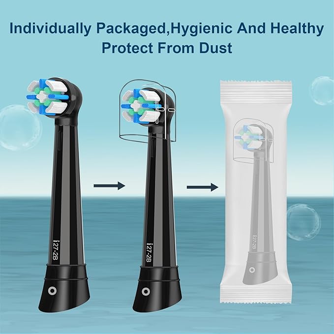 Replacement Heads Compatible with Oral B iO 3 4 5 6 7 8 9 10 Series Electric Toothbrush,Toothbrush Heads Compatible with Oral B iO Replacement Heads, Medium Bristles for Effective Cleaning,12PCS