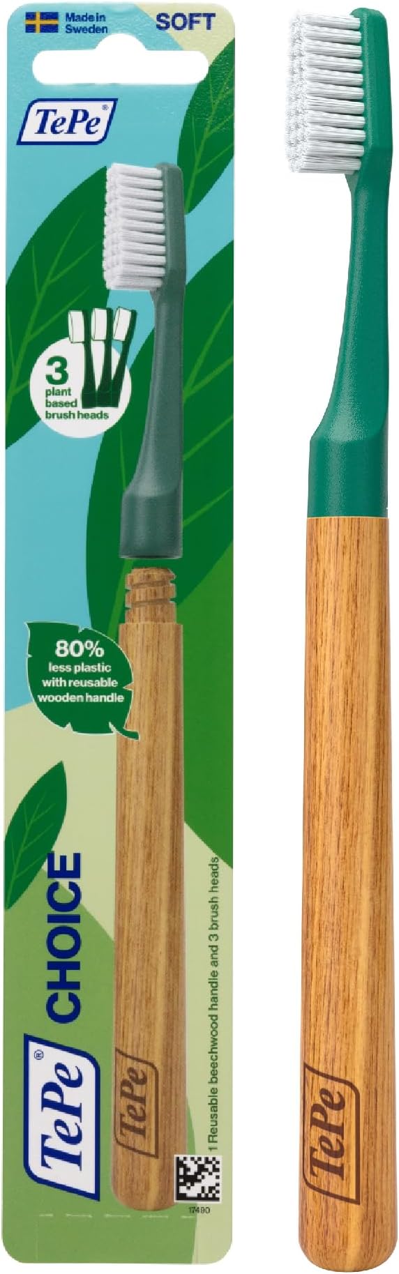 TePe Choice Toothbrush - (3 Replaceable Brush Heads)