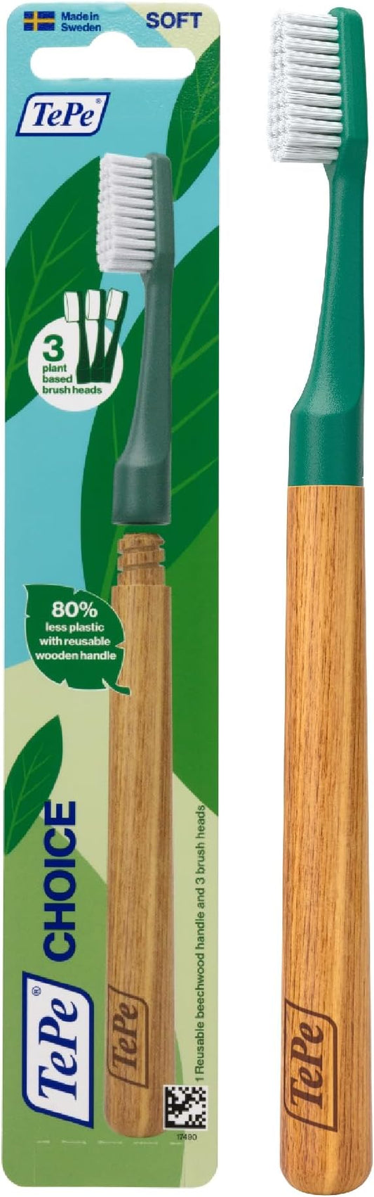 TePe Choice Toothbrush - (3 Replaceable Brush Heads)