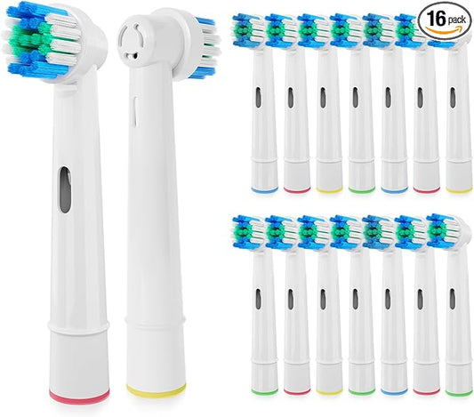 16 Pcs Replacement Toothbrush Heads Compatible with Oral B Braun, Electric Toothbrush Heads Refill for Oral-B 7000/Pro 1000/9600/ 500/3000/8000