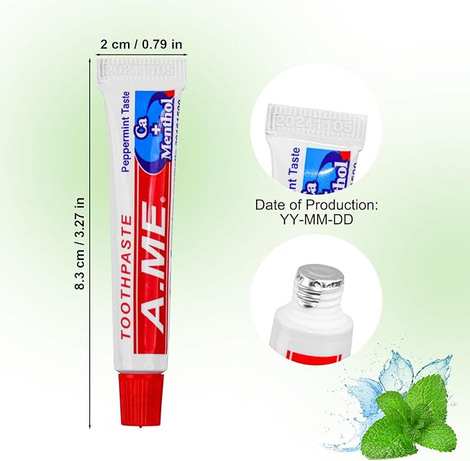 Travel Size Toothpaste Bulk, Disposable Small Portable Toothpaste, Travel Pocket Size for Vacation Hotel, Shelter/Homeless/Nursing Home/Charity Mini 0.35 oz (Pack of 30)