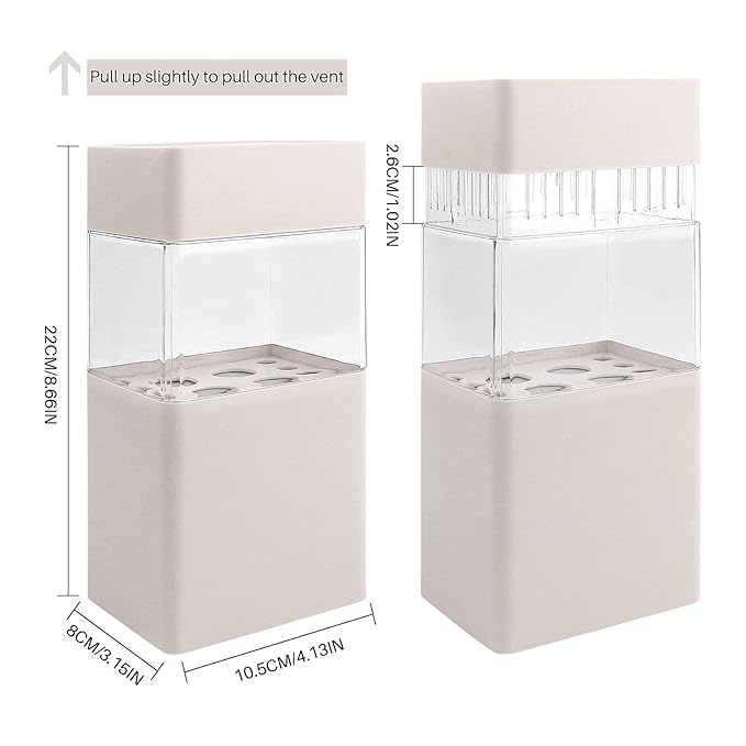 Acrylic Makeup Brush Air Drying Rack Holder - Cosmetic Brush Organizer with Lid, Waterproof Dustproof Container, 12 Holes for Different Brushes