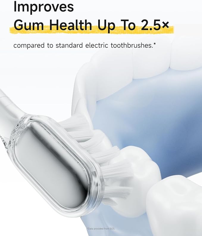 Laifen Wave Special Electric Toothbrush, New 2025 Version Oscillation & Vibration Sonic Electric Toothbrush for Adults with App, 2 Brush Heads, IP68 Waterproof Travel Powered Toothbrush (Matte Yellow)