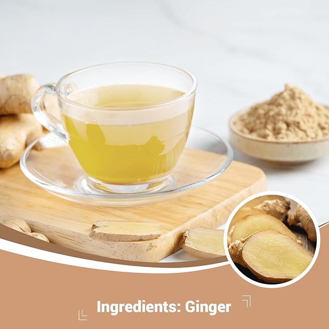 Ginger Root Herbal Tea - Caffeine Free, 100 Teabags