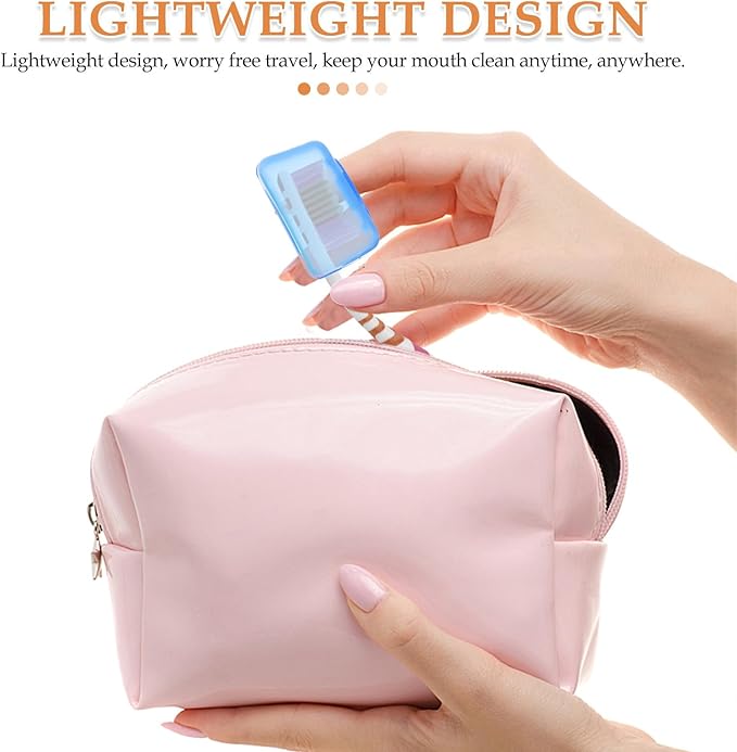 SOIMISS 50pcs Toothbrush Cover: Portable Holder Container - Toothbrush Case - Universal Cap For Protection