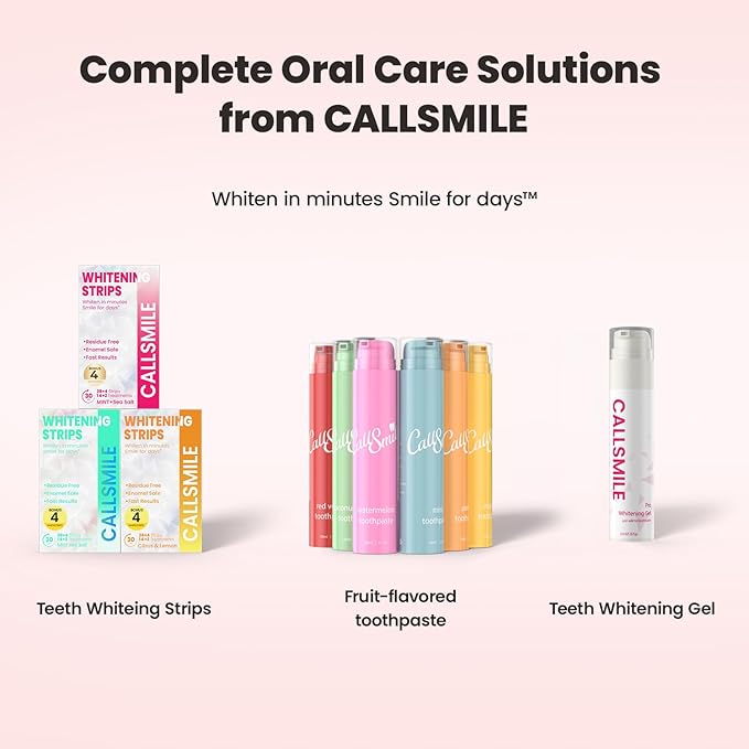 CALLSMILE Fluoride-Free Toothpaste, Easy-Press Pump, 60g - Fruity Flavors, No SLS, Non-Toxic, No Sweeteners, for Adults & Kids, Gentle for Sensitive Teeth, Red Velvet-Flavored, Valentine's Day Gifts