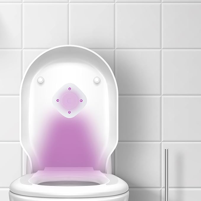 Toilet Lid Clean Lights Smart Toilet Lid UV Light Attachment with Built-in Rechargeable Battery, Reduces Bacterial Exposure, Easy-to-Install Hygiene Solution for Bathroom Cleanliness