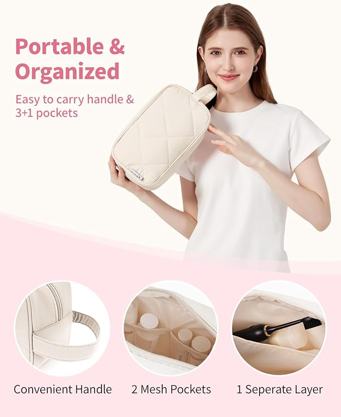 Narwey Travel Toiletry Bag for Women Traveling Dopp Kit Men Travel Bag for Toiletries Cosmetic Bag Makeup Bag Medicine Bag for Traveling