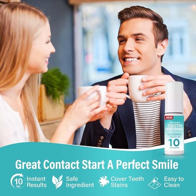 Tooth Paint, Instant White Paint for Teeth, Teeth Whitening Paint Kit, Portable Tooth Polish Uptight White, Regain Confident Smile