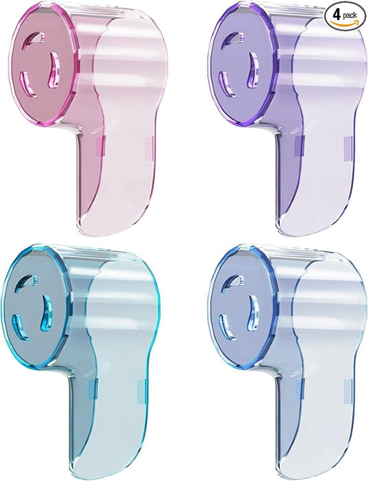 Oral B iO Toothbrush Head Covers – 4-Pack, Colorful, Ventilated, Travel & Home Caps for Round Electric Toothbrush Heads