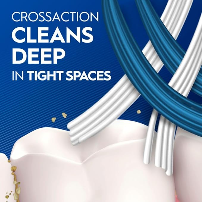 Oral-B Pro Health CrossAction Plaque Removal toothbrushes, 6 Count Toothbrush Soft, Deep Reach in Tight Spaces, Tongue Scraper Tooth Brush, Plaque Fighter, Gentle on Teeth, Gum stimulators