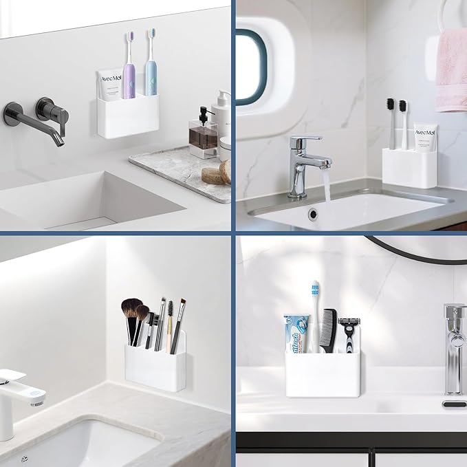 Magnetic Toothbrush Holder for Cruise Ships, Wall-Mounted Bathroom Organizer for Cruise Stateroom, Cruise Essentials and Must Haves 2025&2026