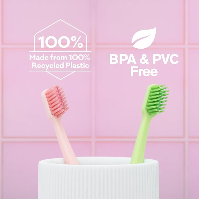 Grin Pro Ultimate Gentle Care Toothbrush, Ultra Soft, 2 Count (Pack of 2), Designed for Sensitive Teeth and Gumlines, 100% Recycled Plastic