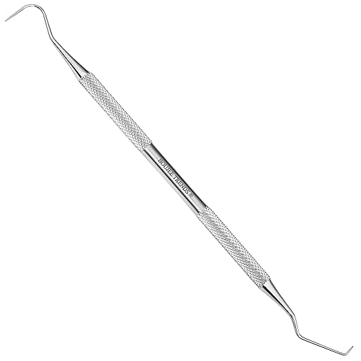 Professional Dental Tools Tartar Scraper for Dentist, Personal Use and Pets Stain Plaque Remover for Teeth, Premium Oral Care Double Ended Dental Probe Scaler | Stainless Steel
