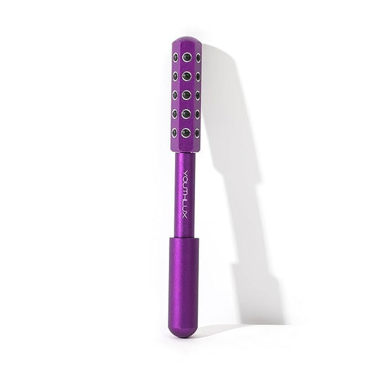 Radiance Roller – Germanium Stone Facial Massage Tool for Lifting, Sculpting, De-Puffing, Glow Boost, Energizing & Cooling Effect (Purple)
