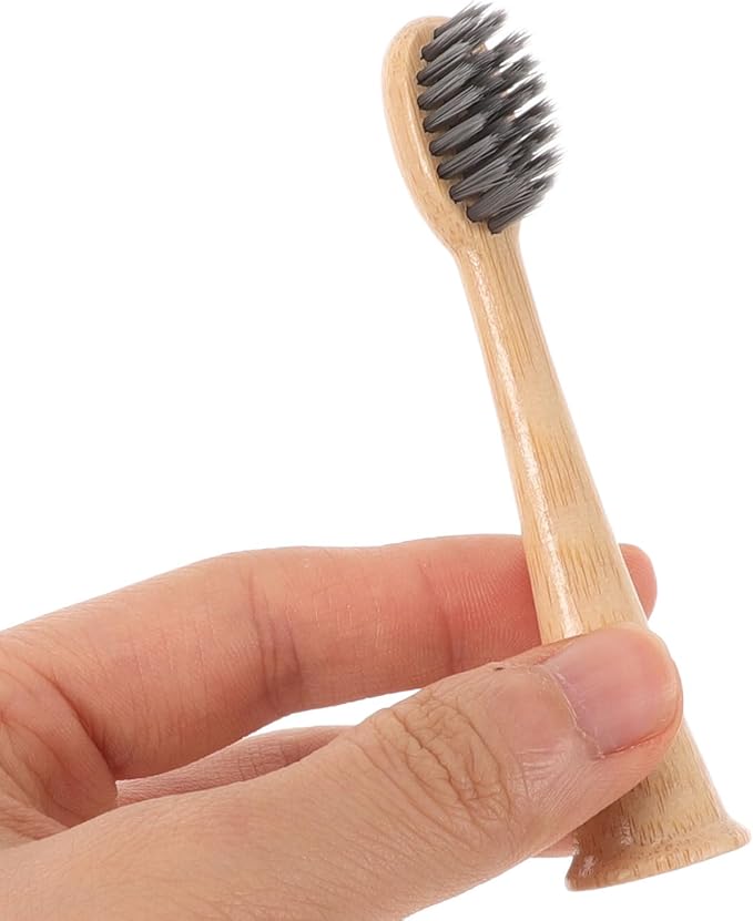 WRITWAA 4pcs Toothbrush Heads Replacement for Electric Toothbrushes Soft Bristle Gentle Cleaning Eco-Friendly Brush Heads with Black Green White Colors