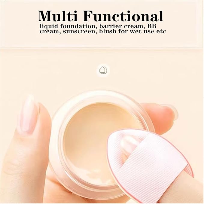 40 PCS Mini Makeup Puff Triangle Makeup Puff Finger Soft Setting Sponge Mineral Powder Body Powder Cosmetic Foundation Cosmetic Finger Puff for Women