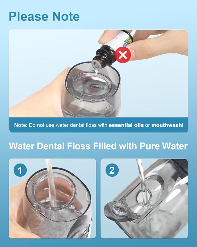 Operan Water Flosser for Teeth Cleaning Upgraded 300ml Cordless Water Dental Flossers Rechargeable Oral Irrigator with 4 Modes 4 Jet Tips IPX7 Waterproof Water Floss for Home Travel (Pink)+1Pack