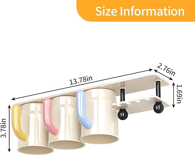 Inverted Magnetic Toothbrush Holder for Bathroom, Upside Down Toothbrush Cup Holder, with 2/3 Toothbrush Cups, No-Drill, Under-Cabinet Space-Saving, not Include Toothbrush (Three Cup)