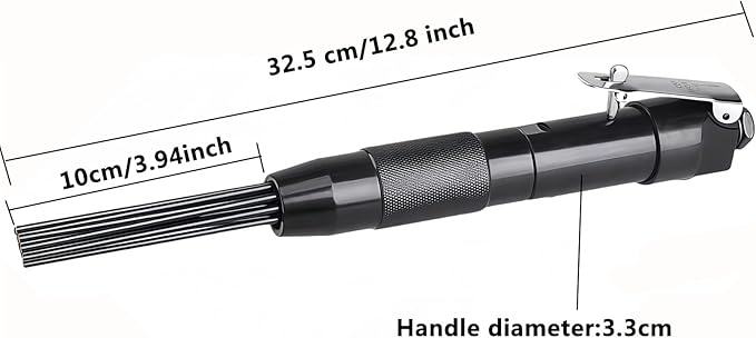 Compact Air Needle Scaler - Mini Pneumatic Tool for Rust, Paint & Welding Residue Removal on Metal Cleaning
