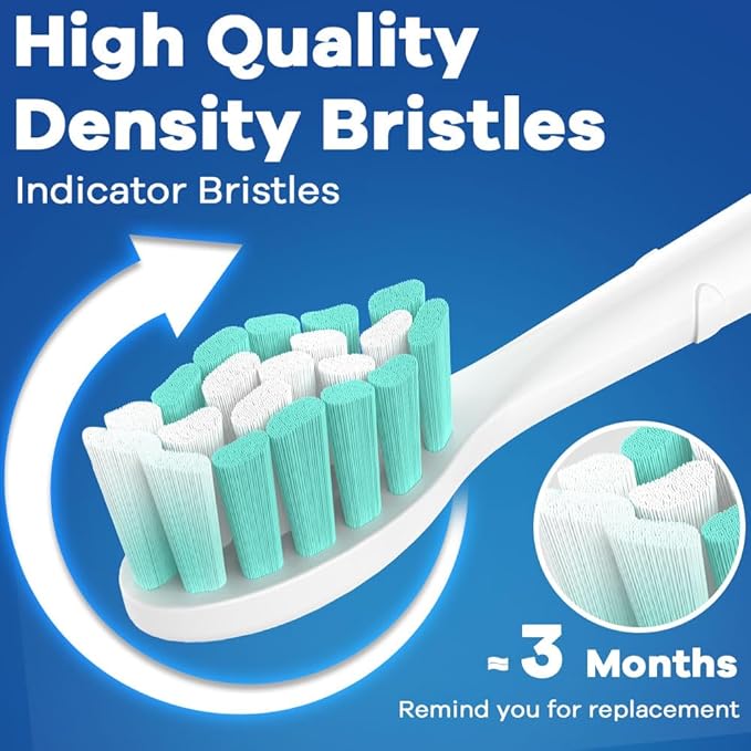 Toothbrush Heads for Philips Sonicare DiamondClean DailyClean EasyClean HealthyWhite ExpertClean W C1 C2 G2 C3 G3 W3 Sonic Electric Replacement Brush 1100 4100 5100 6100 White, 4 Pack