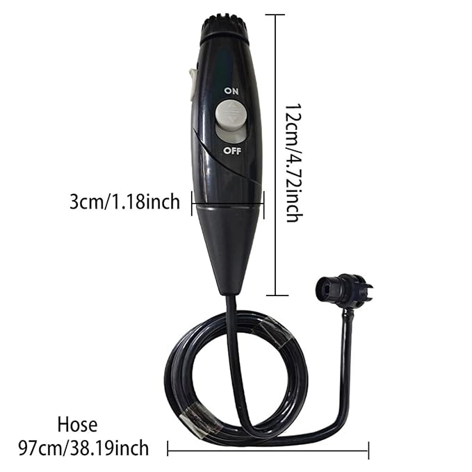 Replacement Hose and Handle Parts Compatible with Waterpik Replacement Parts - Waterpik Water Flosser WP-100 WP-300 WP-660 WP-900 Series Oral Irrigator, Oral Hygiene Accessories(Slide Switch, Black)