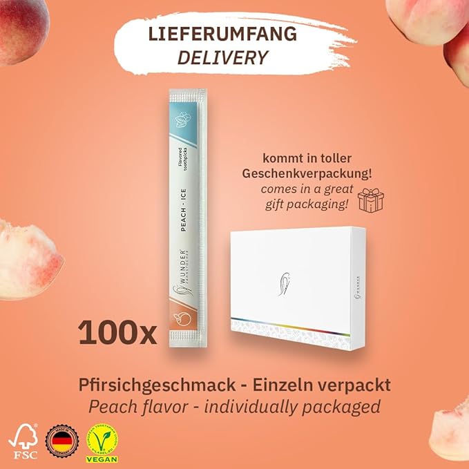 Wonder Toothpicks with Flavor - 100x Flavored toothpicks Individually Packed in 8 Refreshing Varieties - Gentle Oral Hygiene - Fresh Breath - Individually Packed Toothpicks with Flavor