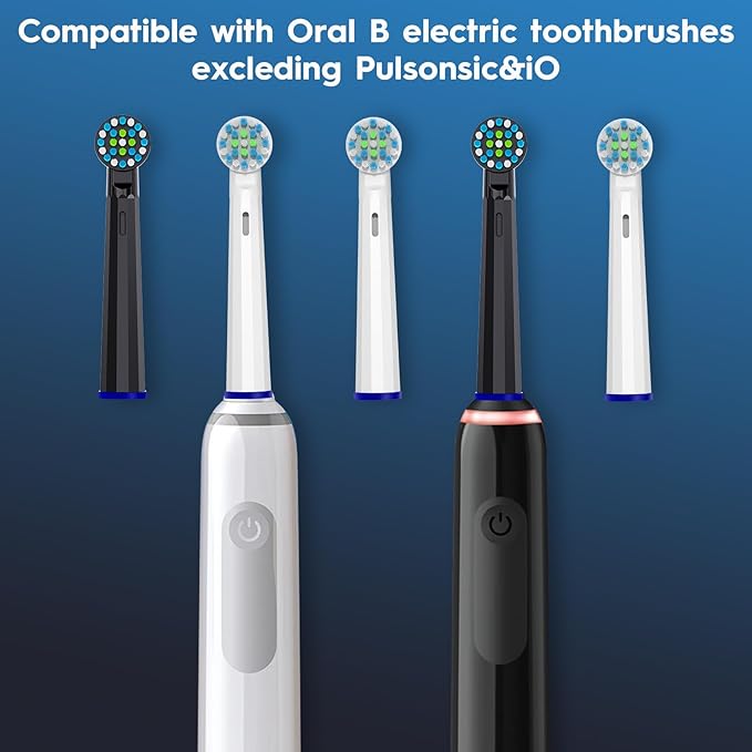 12 Pack Replacement Heads Compatible with Oral B Pro 1000/Genius X/Smart 1500 for Teeth Clean, Toothbrush Brush Heads Compatible with Oral B Electric Toothbrush (White)