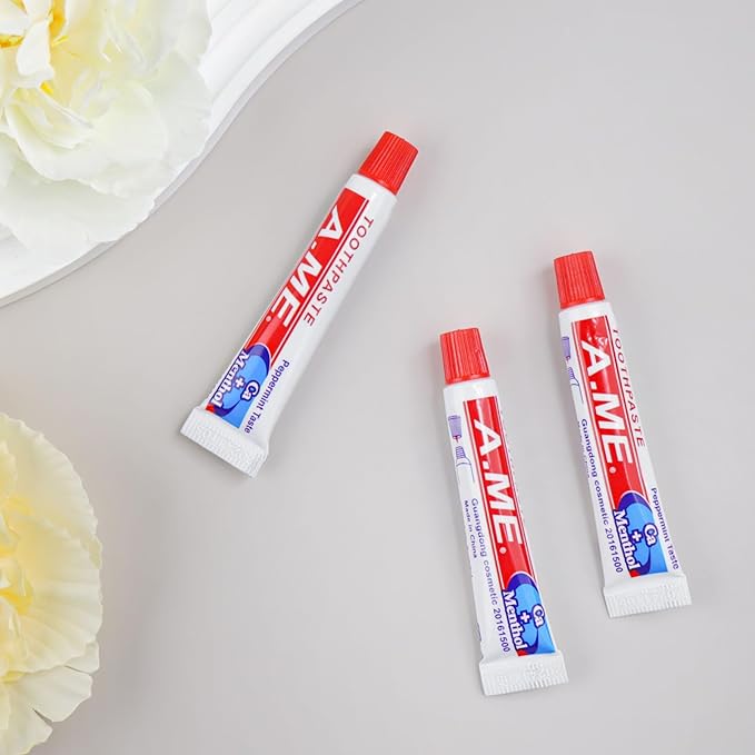 Travel Size Toothpaste Bulk, Disposable Small Portable Toothpaste, Travel Pocket Size for Vacation Hotel, Shelter/Homeless/Nursing Home/Charity Mini 0.35 oz (Pack of 30)