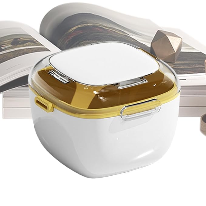 Denture Container Case - Retainer Storage Cup For Cleaning | ABS PP Material With Portable Strainer Function, Easy Access Feature, For Dentures, Mouth Guards, Jewelry