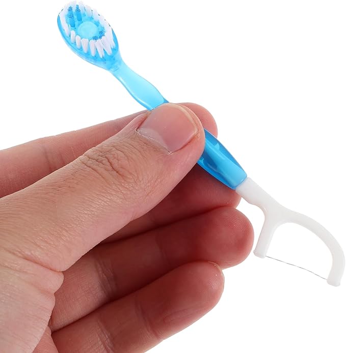 DECHOUS 10pcs Mini Disposable Toothbrushes Soft Bristle Travel Toothbrush Set Portable On-The-go for Camping and Hotel Use
