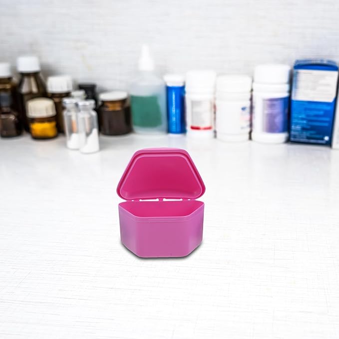Generic 6pcs Retainer Travel Case: Portable Plastic Denture Container Storage Case - Leak-Proof Retainer Box For Home Outdoor Travel