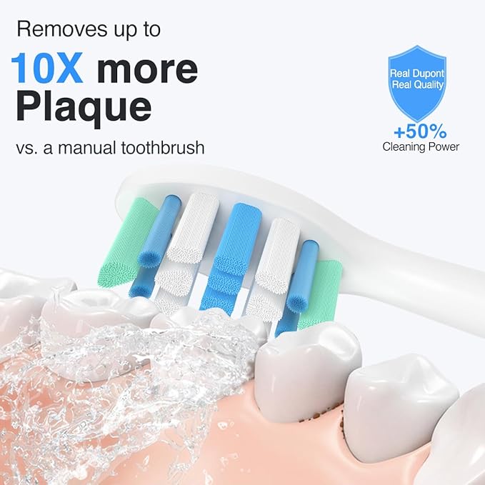 Electric Toothbrush Heads for Philips Sonicare Replacement Heads C1,C2,4100, Replacement Brush Head Compatible with Phillips Sonicare Electric Toothbrushes C2,C1, for Philips Sonic Care Brush,12 Pcs