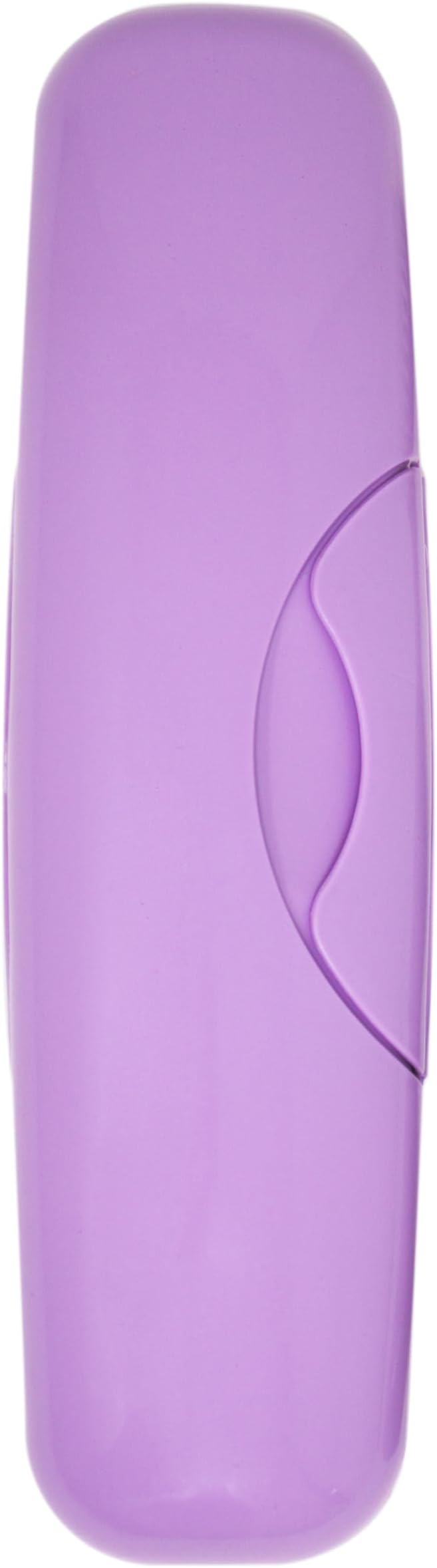 RADIUS Toothbrush Original Big Brush, BPA Free ADA Accepted - Left Hand - Lavender Brush with Lavender Case