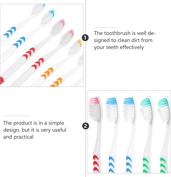 30pcs Disposable Soft Bristle Toothbrushes Bulk Pack for Travel and Home Use Ergonomic Handle Lightweight Portable Oral Care for Hotels and Trips