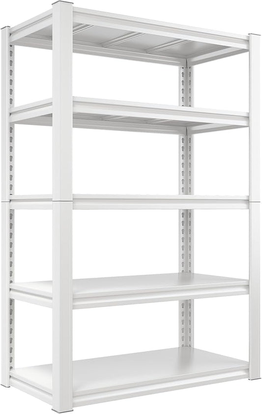 Raybee Garage Shelving, 63" H Storage Shelves, 2010LBS Metal Shelving, Adjustable Metal Shelves for Storage Kitchen Pantry 63" H x 32.1" W x16.6 D