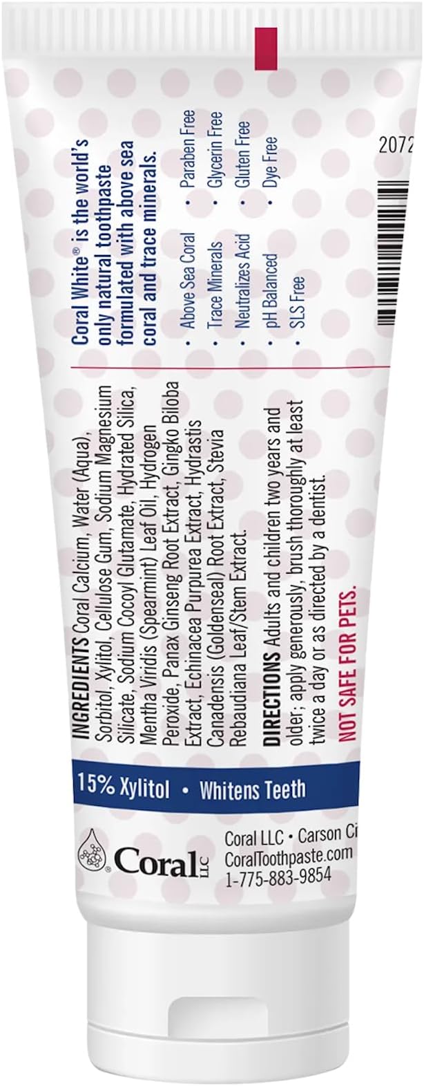 Coral White Kids Bubble Berry Fluoride Free Toothpaste - 4 Ounces (3 Pack)
