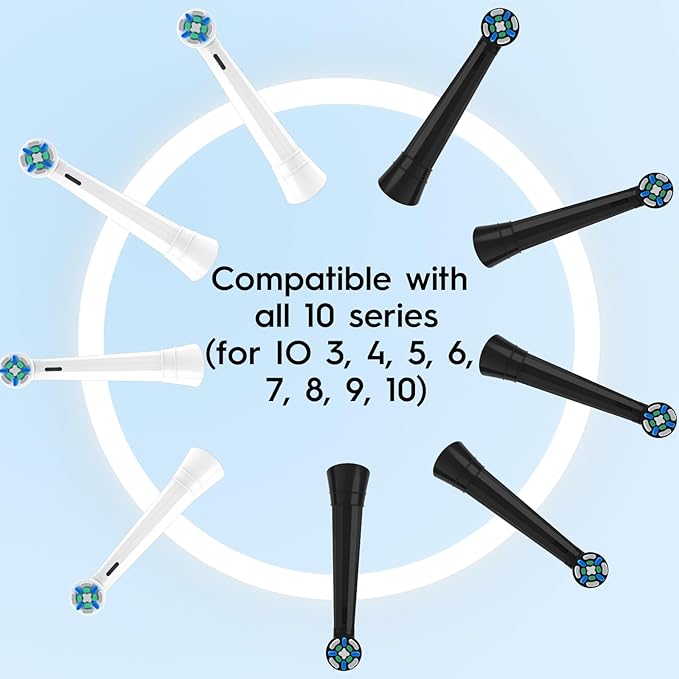 Toothbrush Replacement Heads for IO 2/3/4/5/6/7/8/9/10 Series Electric Toothbrush,Replacement Brush Heads Compatible with Oral B,8 Count