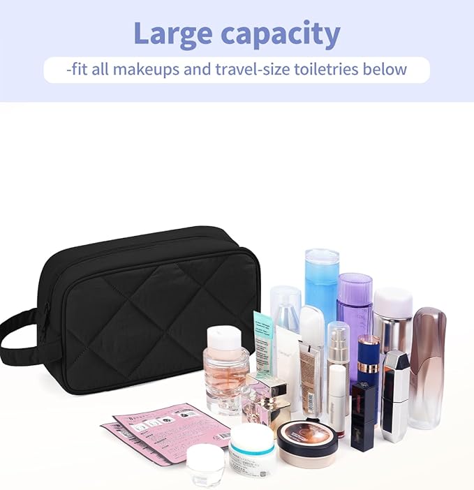 Narwey Travel Toiletry Bag for Women Traveling Dopp Kit Men Travel Bag for Toiletries Cosmetic Bag Makeup Bag Medicine Bag for Traveling