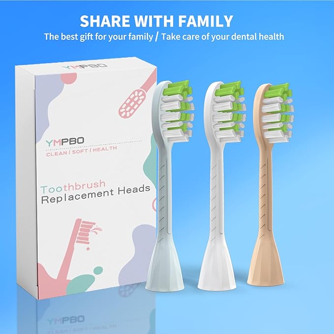 Toothbrush Replacement Heads Compatible with Philips One Series Sonicare Rechargeable Toothbrush HY1200/05, 10 Pack Replacement Heads, Soft Bristles, Pink