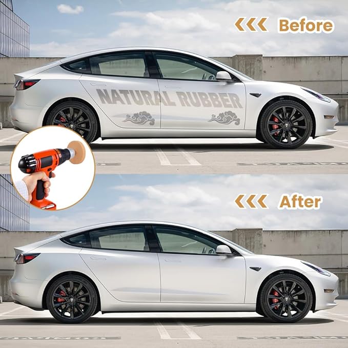 2pcs Car Eraser Wheel with 1 Plastic Scraper and Adapter, 3.5 Inch Decal Remover Wheel for Drill, Rubber Tool Kit for Quick Remove Sticker, Vinyl, Decal, Adhesive, Residue, Tape