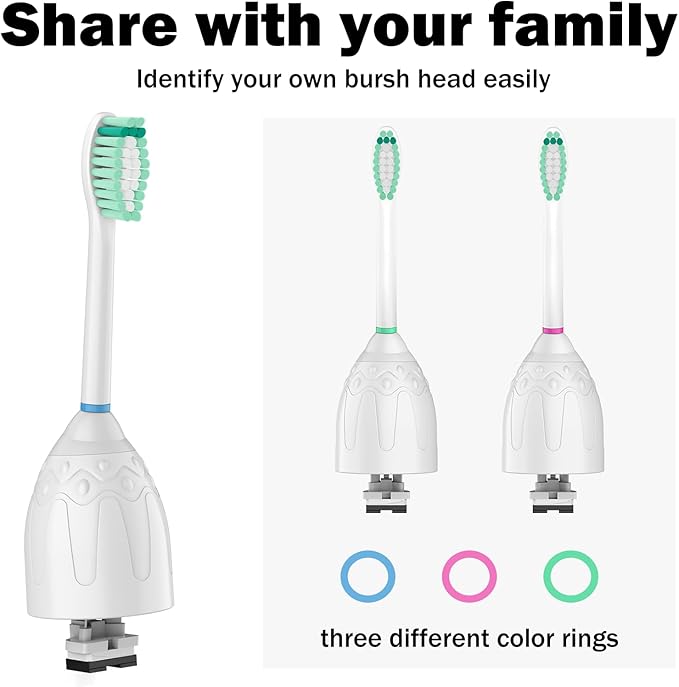 Toothbrush Heads for Philips Sonicare Replacement Brush Heads Medium Soft Dupont Bristles Electric Toothbrush Replacement Heads Fit E-Series Essence Xtreme Elite Advance and CleanCare, 12 Pack, White