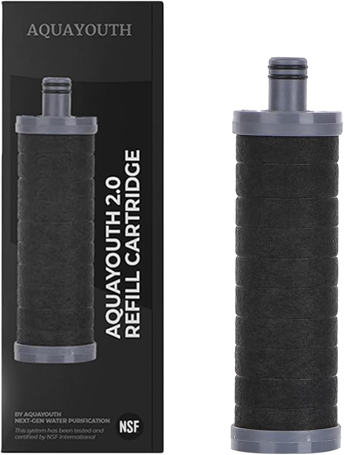 2.0 Carbon Shower Head Filter | Removes Chlorine, Heavy Metals, And More | Great For Dry Skin, Dry Hair, And More | NSF Certified (2.0 Carbon Refill Cartridge)